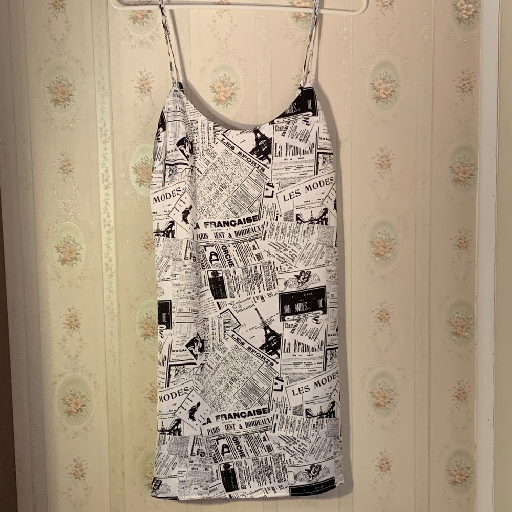 Newspaper Print Dress